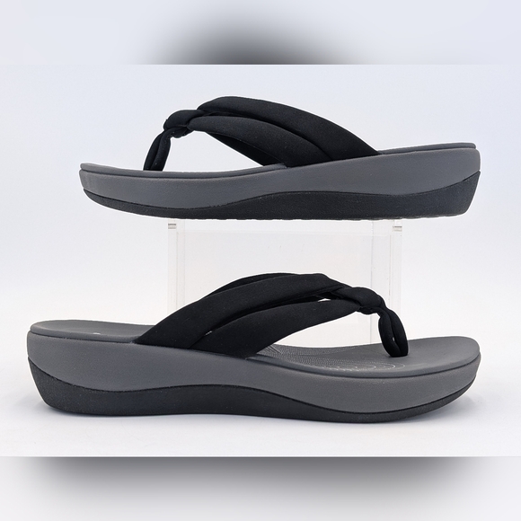 Cloudsteppers by Clarks Arla Glison Black Sandal Size US 9M / EU 40 Cushion Soft - Picture 8 of 16